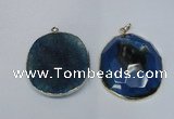 NGP1529 50*55mm - 55*60mm freeform druzy agate pendants