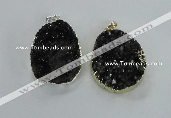 NGP1599 30*35mm - 35*40mm freeform druzy agate pendants