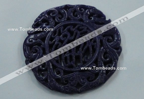 NGP1632 65*65mm Carved dyed natural hetian jade pendants wholesale