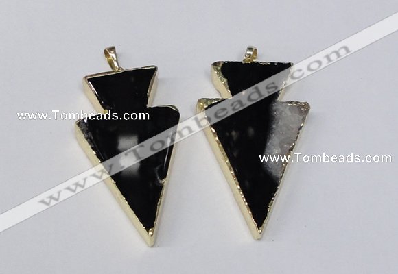 NGP1694 28*50mm - 30*55mm arrowhead agate gemstone pendants