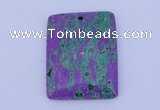 NGP171 2pcs 34*44mm rectangle lapis & malachite gemstone pendants