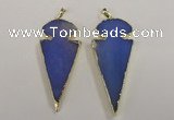 NGP1723 30*65mm arrowhead agate gemstone pendants wholesale