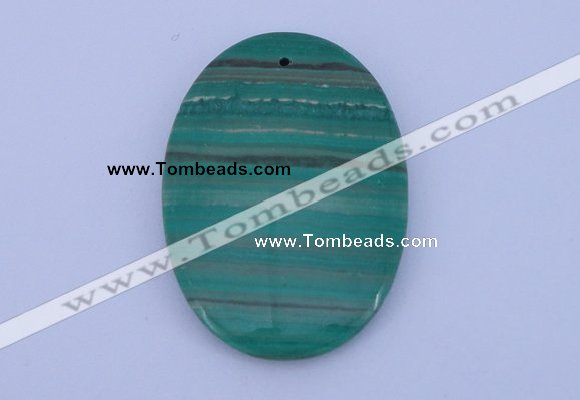 NGP176 2pcs 35*40mm oval synthetic malachite gemstone pendants