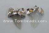 NGP1776 35*45mm - 38*55mm teeth-shaped agate gemstone pendants