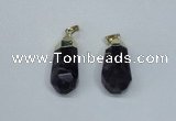 NGP1801 15*30mm - 12*35mm faceted nuggets amethyst pendants