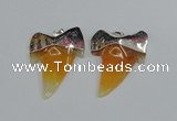 NGP1889 35*45mm - 38*55mm teeth-shaped agate gemstone pendants