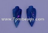 NGP2054 15*40mm - 18*45mm arrowhead striped agate pendants