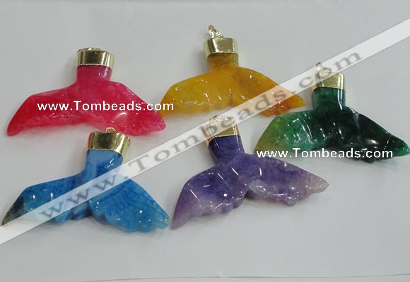 NGP2274 38*55mm - 40*60mm fishtail agate gemstone pendants