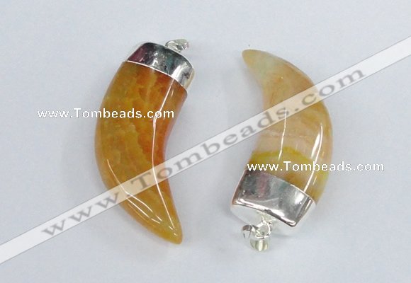 NGP2377 20*48mm - 22*50mm oxhorn agate gemstone pendants