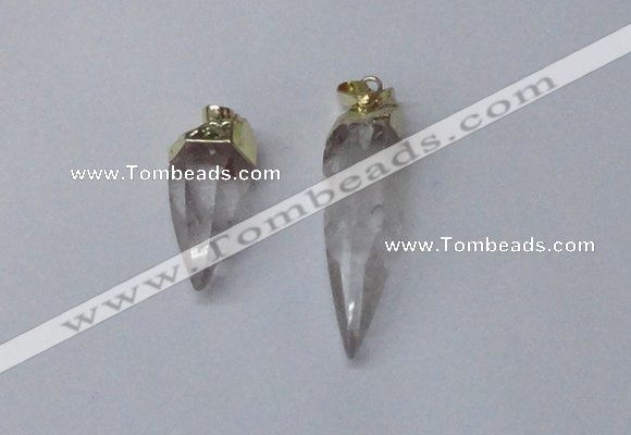 NGP2408 14*35mm - 16*50mm sticks white crystal pendants wholesale