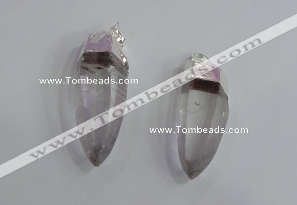 NGP2494 14*35mm - 16*50mm sticks white crystal pendants wholesale