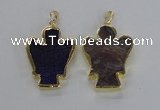 NGP2579 30*40mm angel agate gemstone pendants wholesale