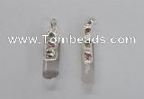 NGP2677 12*35mm - 15*40mm sticks white crystal pendants wholesale