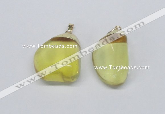 NGP2795 15*30mm - 25*35mm freeform crystal glass pendants wholesale