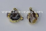 NGP3036 20*30mm – 25*35mm freeform druzy agate pendants