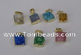 NGP3091 10*12mm - 12*14mm freeform druzy agate pendants wholesale
