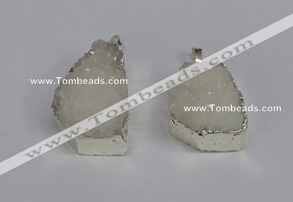 NGP3456 20*30mm - 25*35mm freeform druzy agate pendants wholesale