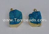 NGP3468 20*30mm - 25*35mm freeform druzy agate pendants wholesale