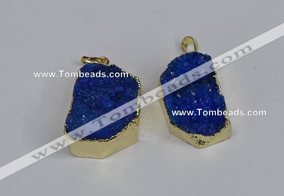 NGP3470 20*30mm - 25*35mm freeform druzy agate pendants wholesale