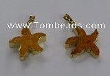 NGP3510 24*25mm starfish fossil coral pendants wholesale
