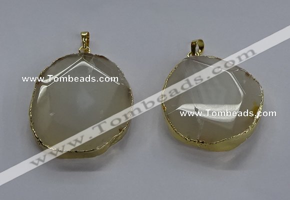 NGP3726 30*40mm - 35*45mm freeform agate gemstone pendants