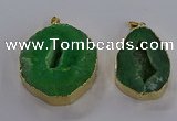 NGP3826 30*40mm - 40*50mm freeform druzy agate pendants