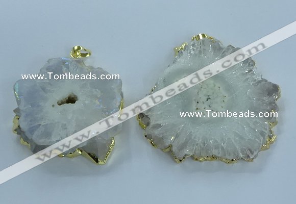 NGP3890 35*45mm - 50*60mm freeform druzy agate pendants