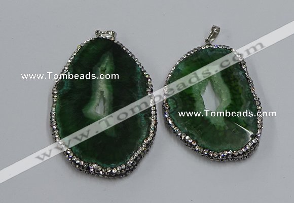 NGP3913 45*60mm - 55*65mm freeform druzy agate pendants wholesale