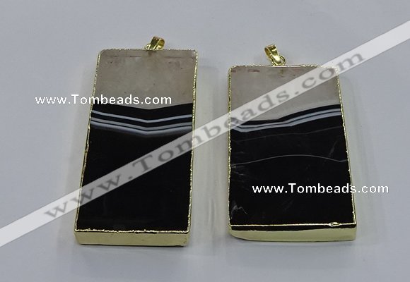 NGP3929 40*60mm - 35*70mm rectangle druzy agate pendants
