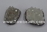 NGP4323 25*35mm - 30*40mm freeform white crystal pendants