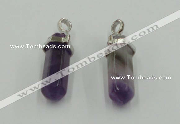 NGP5004 8*30mm sticks amethyst gemstone pendants wholesale