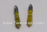 NGP5418 10*65mm sticks picture jasper pendants wholesale