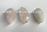 NGP5566 18*40mm - 23*58mm teardrop rose quartz pendants
