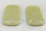 NGP5864 35*55mm rectangle lemon jade pendants wholesale