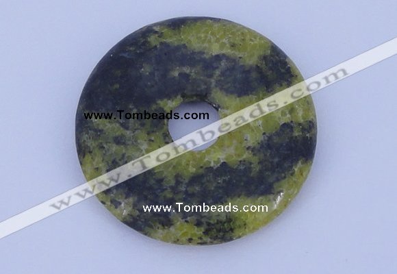 NGP605 5pcs 6*40mm yellow howlite turquoise donut pendants wholesale