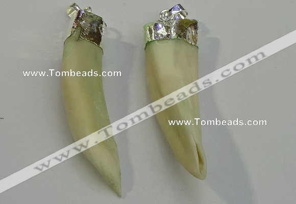NGP6085 12*60mm – 18*65mm horn wolf tooth pendants wholesale