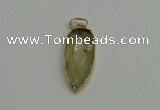 NGP6118 12*35mm - 15*40mm arrowhead lemon quartz pendants