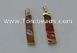 NGP6151 8*35mm - 10*40mm rectangle agate pendants wholesale