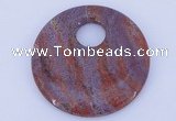 NGP620 5pcs 6*50mm agate gemstone donut pendants