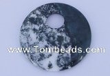 NGP621 5pcs 6*50mm agate gemstone donut pendants