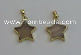 NGP6266 20mm star agate gemstone pendants wholesale