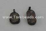 NGP6411 18*25mm - 20*30mm freeform druzy agate pendants