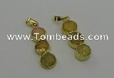 NGP6529 10*32mm druzy agate gemstone pendants wholesale