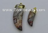 NGP6703 15*35mm - 20*50mm horn agate gemstone pendants