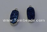 NGP6900 10*22mm - 12*25mm freeform plated druzy quartz pendants
