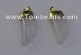 NGP6992 12*40mm - 15*45mm horn white crystal pendants wholesale