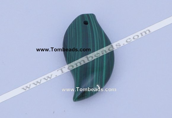 NGP715 15*37mm marquise natural malachite gemstone pendant