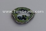 NGP7286 25*35mm - 35*40mm freeform plated druzy agate pendants