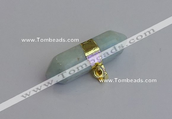 NGP7450 12*45mm sticks amazonite gemstone pendants wholesale