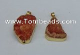 NGP8616 25*30mm - 28*40mm freeform druzy agate pendants wholesale